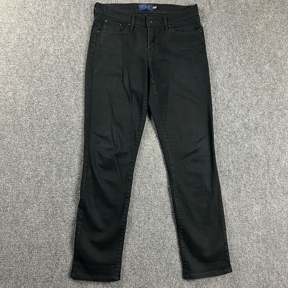 Levi's Jeans Woens 8/29 Black Denim Slim Leg Classic Demi Curve Cotton Blend